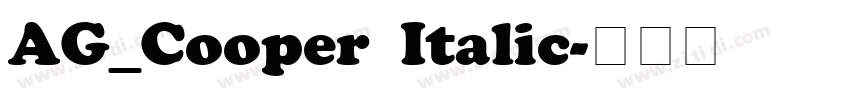 AG_Cooper Italic字体转换